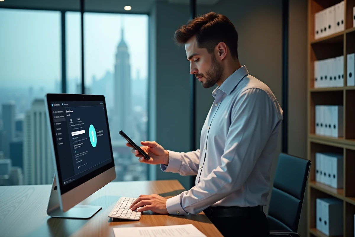 Courtier en assurance utilisant double authentification sur extranet AXA pour sécuriser l'accès client