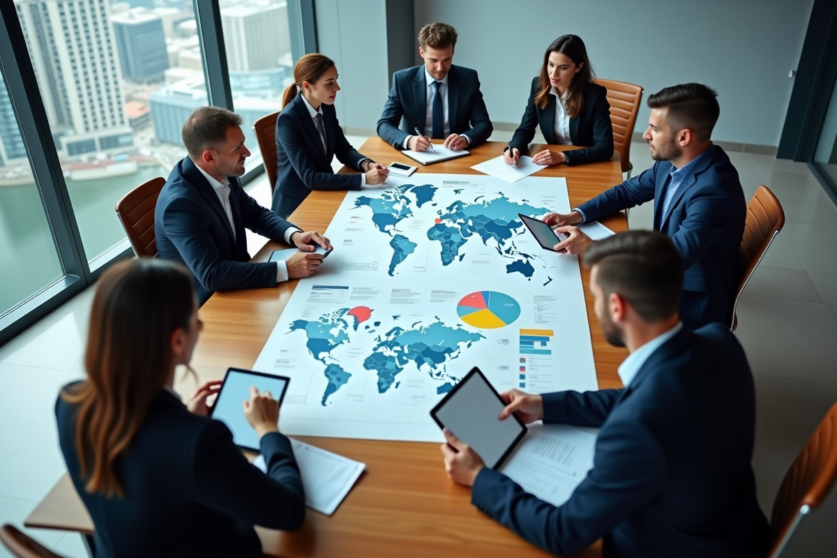 Professionnels en réunion autour d